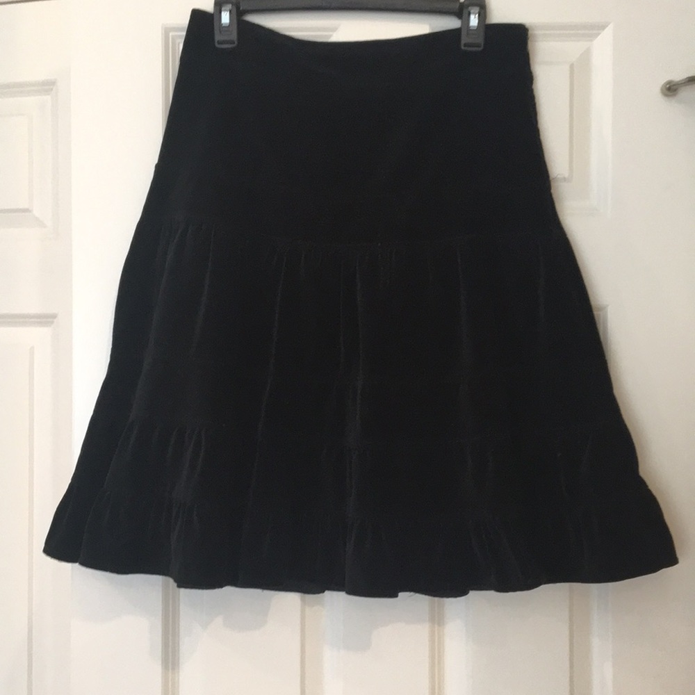 Anthropologie Odille Velvet Skirt